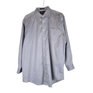 Daniel Cremieux Richard Shirt Mens Size 17.5 - 34 Gray Cotton Dress Shirt